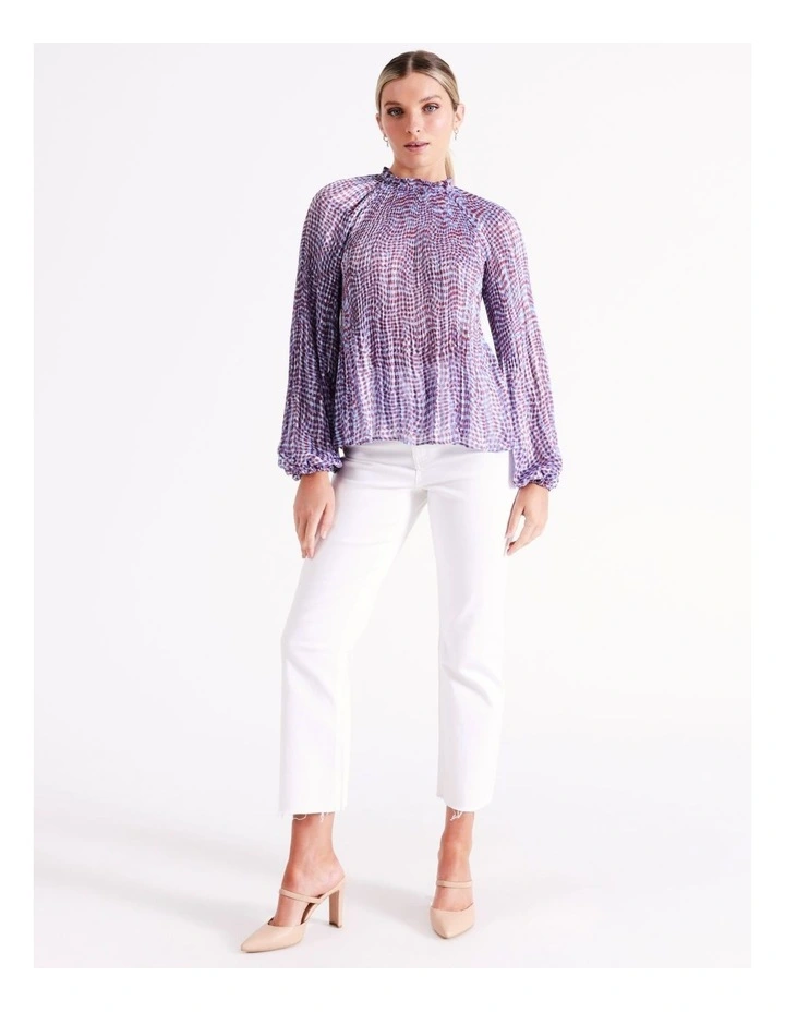 Recycled Blend High Neck Raglan Blouse In Assorted 6 Recycled Blend High Neck Raglan Blouse In Assorted - Image 4