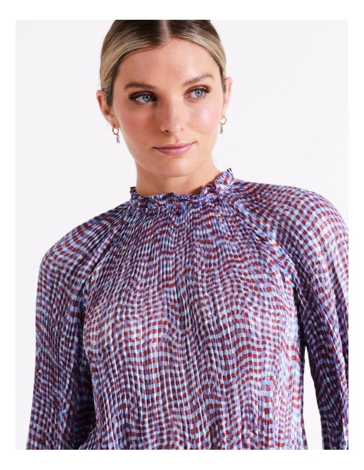 Recycled Blend High Neck Raglan Blouse In Assorted 7 Recycled Blend High Neck Raglan Blouse In Assorted - Image 5