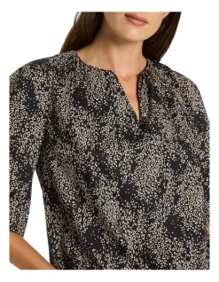 Lenora Puff Sleeve Blouse In Black Multi 7 Lenora Puff Sleeve Blouse In Black Multi -Women Summer Clothing Store 977469940 3 720x928