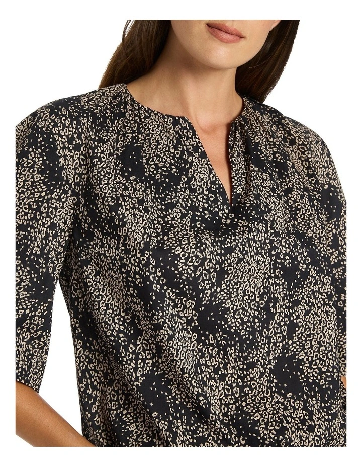 Lenora Puff Sleeve Blouse In Black Multi 5 Lenora Puff Sleeve Blouse In Black Multi - Image 3