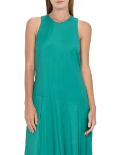 Smooth Stretch Cocoon Dress In Emerald Green -Women Summer Clothing Store 978314320 3 720x928