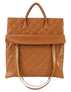 Lost Lovers Quilted Leather Tote In Camel -Women Summer Clothing Store 978404050 4 720x928