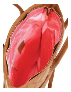 Lost Lovers Quilted Leather Tote In Camel -Women Summer Clothing Store 978404050 5 720x928