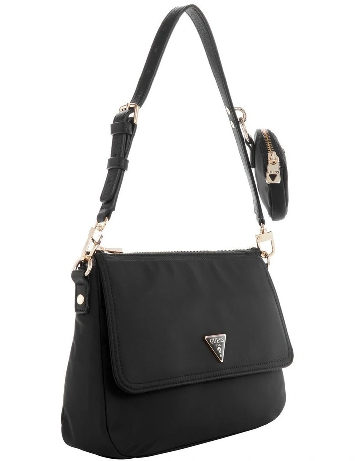 Guess Eco Gemma Shoulder Bagin Black 6 Guess Eco Gemma Shoulder Bagin Black - Image 4