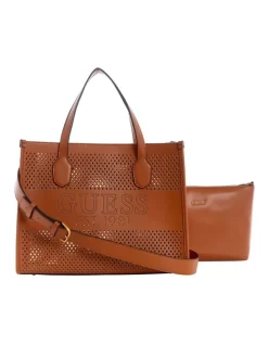 Guess Katey Tote Bag In Cognac