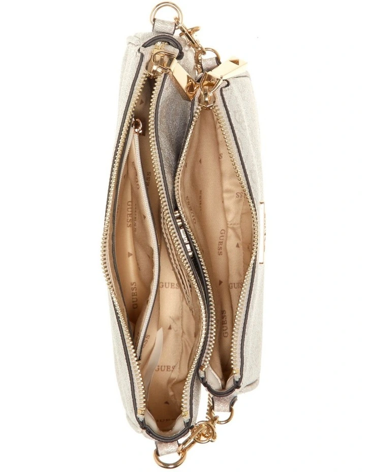 Guess Noelle Dove Logo Crossbody Bag In White 5 Guess Noelle Dove Logo Crossbody Bag In White - Image 3