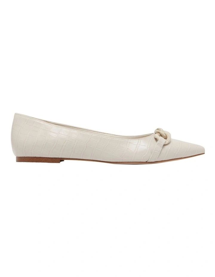 Nine West Brinks Flat In Cream 3 Nine West Brinks Flat In Cream