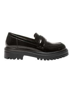 Bandit Flat Loafers In Black Patent