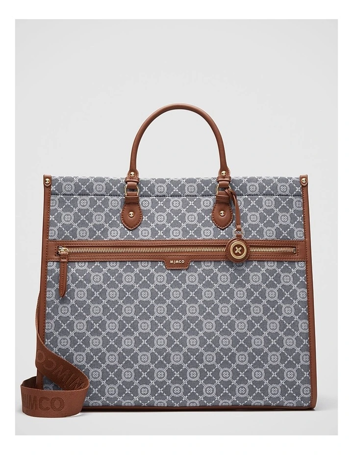 Mim-gram Tote Bag In Denim 3 Mim-gram Tote Bag In Denim