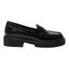 Abbott Flat Croc Print Leather Shoes In Black -Women Summer Clothing Store 982716220 1 720x928