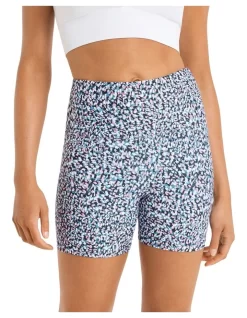 High Rise Scrunch Bum Bike Shorts In Multi