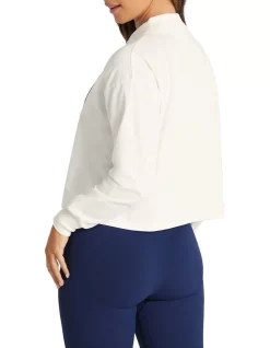 Ivy League Rugby Long Sleeve Top In Chalk -Women Summer Clothing Store 983670130 3 720x928