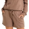 Melrose Embroidered Shorts In Brown -Women Summer Clothing Store 983671750 1 720x928