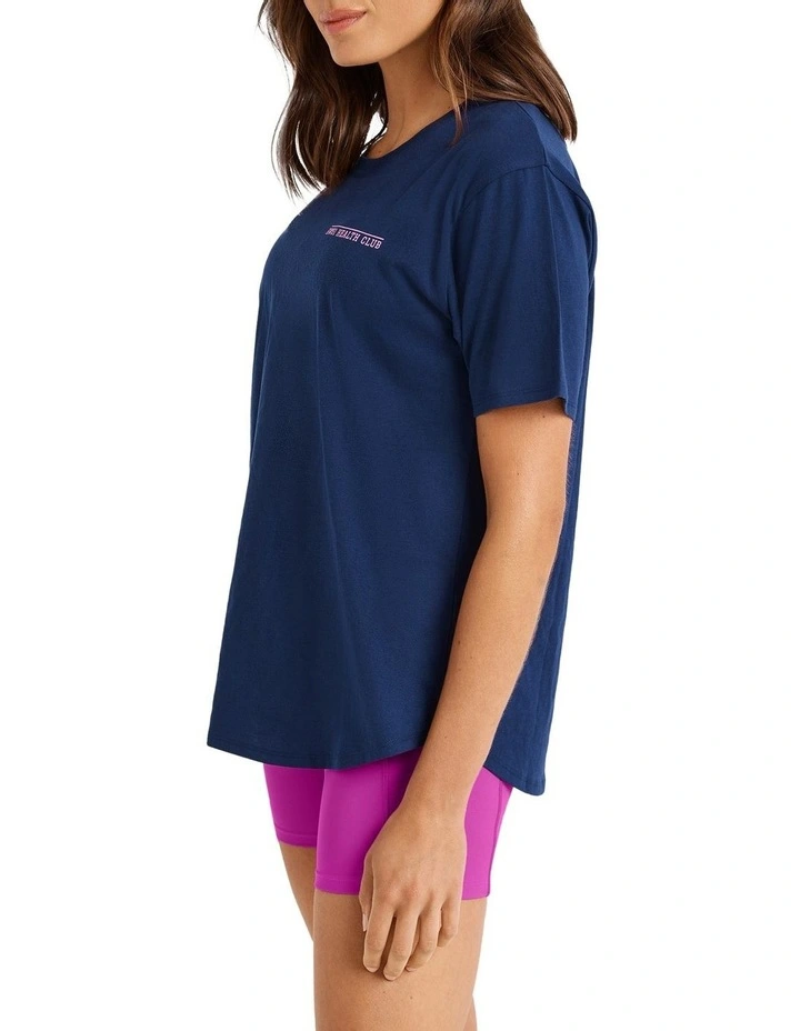 Logo Boyfriend Tee In Blue 4 Logo Boyfriend Tee In Blue - Image 2