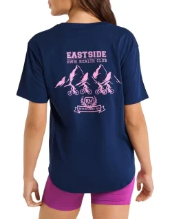 Logo Boyfriend Tee In Blue 9 Logo Boyfriend Tee In Blue -Women Summer Clothing Store 983868490 3 720x928