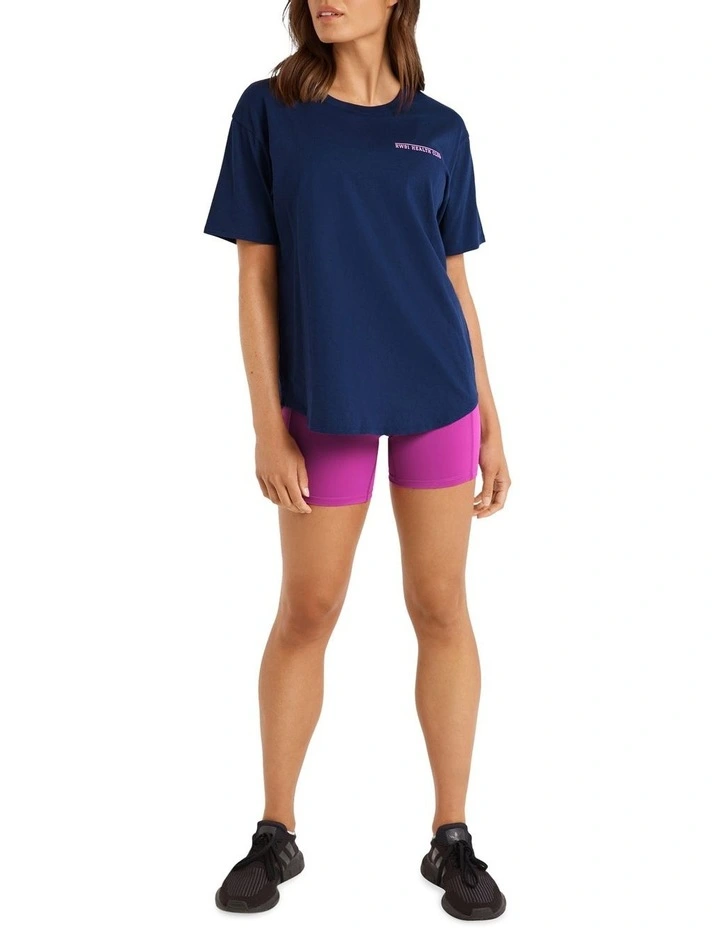 Logo Boyfriend Tee In Blue 7 Logo Boyfriend Tee In Blue - Image 5