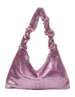 Disco Bag In Pink Mesh