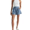 Seersucker Pleat Front Short -Women Summer Clothing Store 984286810 1 720x928