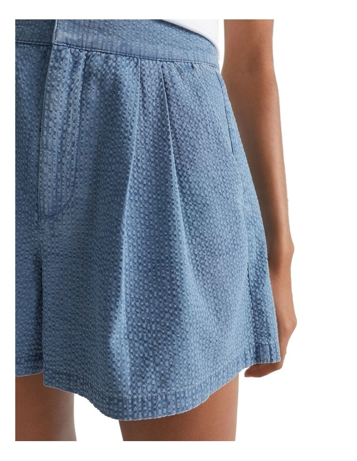 Seersucker Pleat Front Short 5 Seersucker Pleat Front Short - Image 3