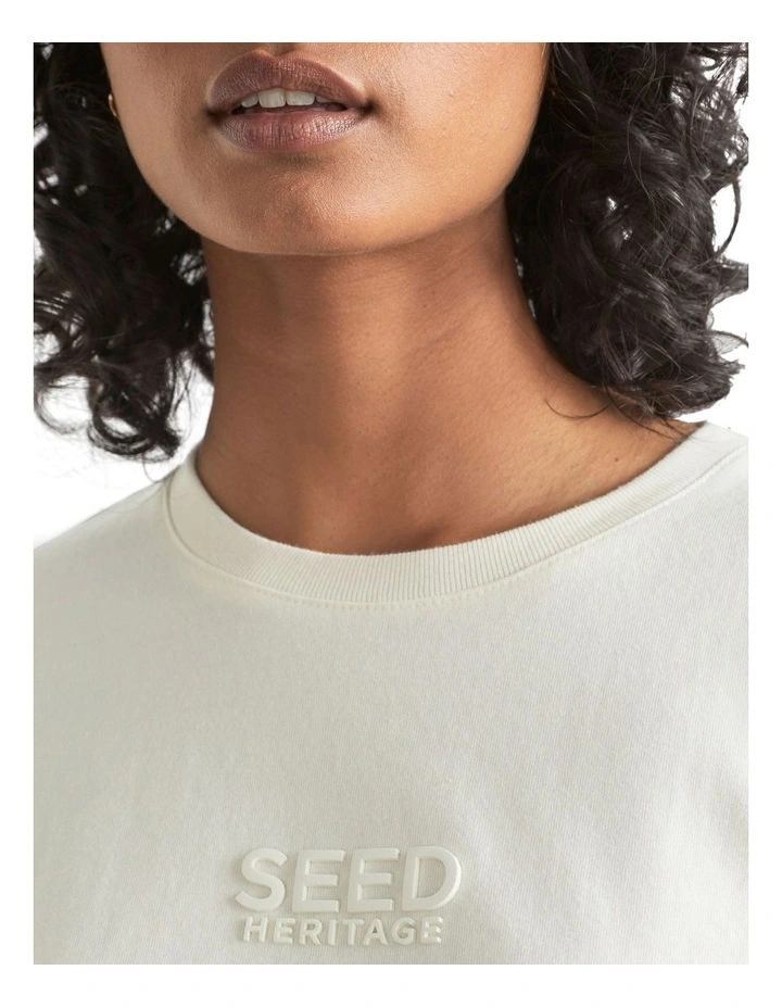 Heritage Logo Tee In Cream 6 Heritage Logo Tee In Cream - Image 4