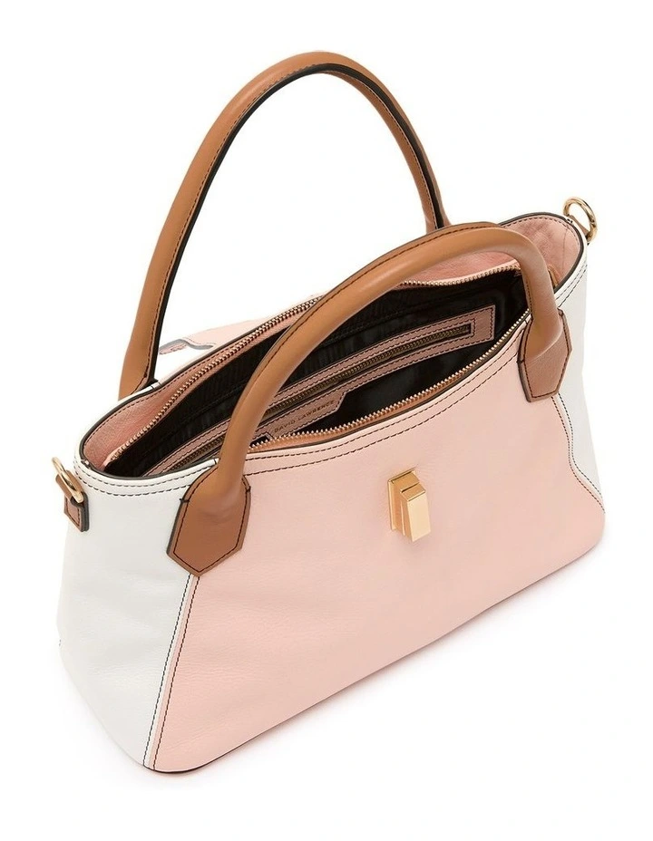 Mesina Leather Bag In Cream Multi 4 Mesina Leather Bag In Cream Multi - Image 2