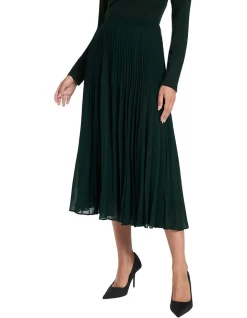 Tiarne Pleated Skirt In Green