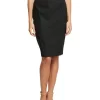 Oxford Monroe Wool Stretch Suit Skirt In Black