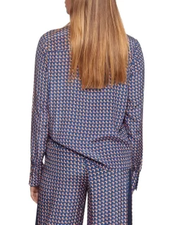 Oxford Poppy Geo Printed Blouse In Yellow Multi -Women Summer Clothing Store 986081680 3 720x928