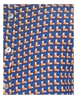 Oxford Poppy Geo Printed Blouse In Yellow Multi -Women Summer Clothing Store 986081680 6 720x928