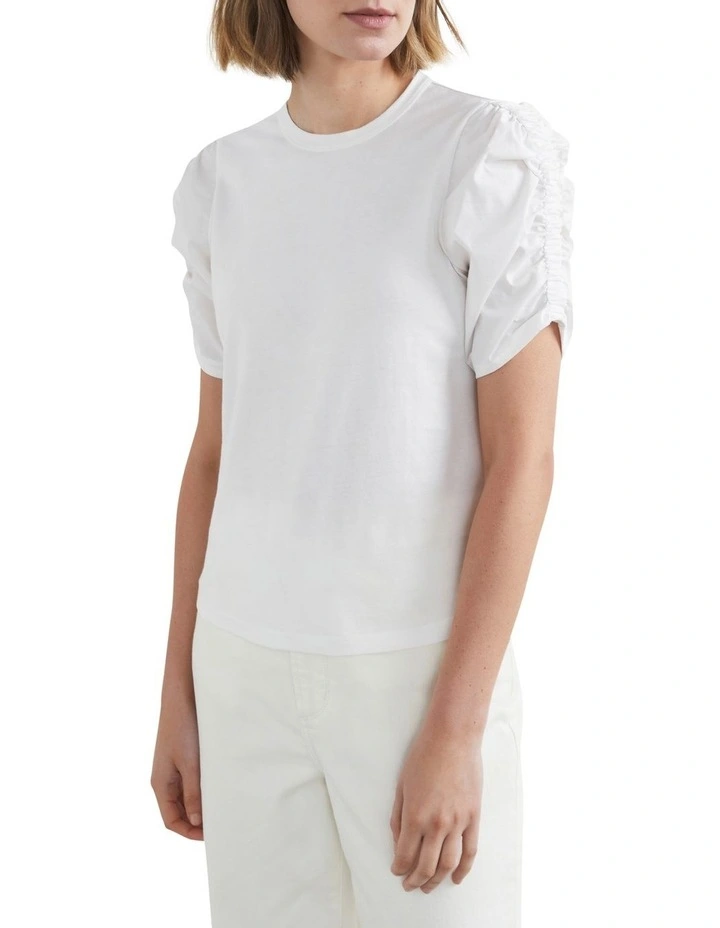 French Connection Spliced Rouched Sleeve Top 7 French Connection Spliced Rouched Sleeve Top - Image 5