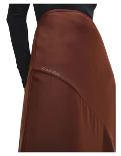Calvin Klein Recycled Asymmetric Skirt In Brown -Women Summer Clothing Store 986429530 3 720x928