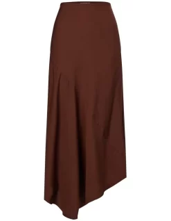 Calvin Klein Recycled Asymmetric Skirt In Brown -Women Summer Clothing Store 986429530 4 720x928