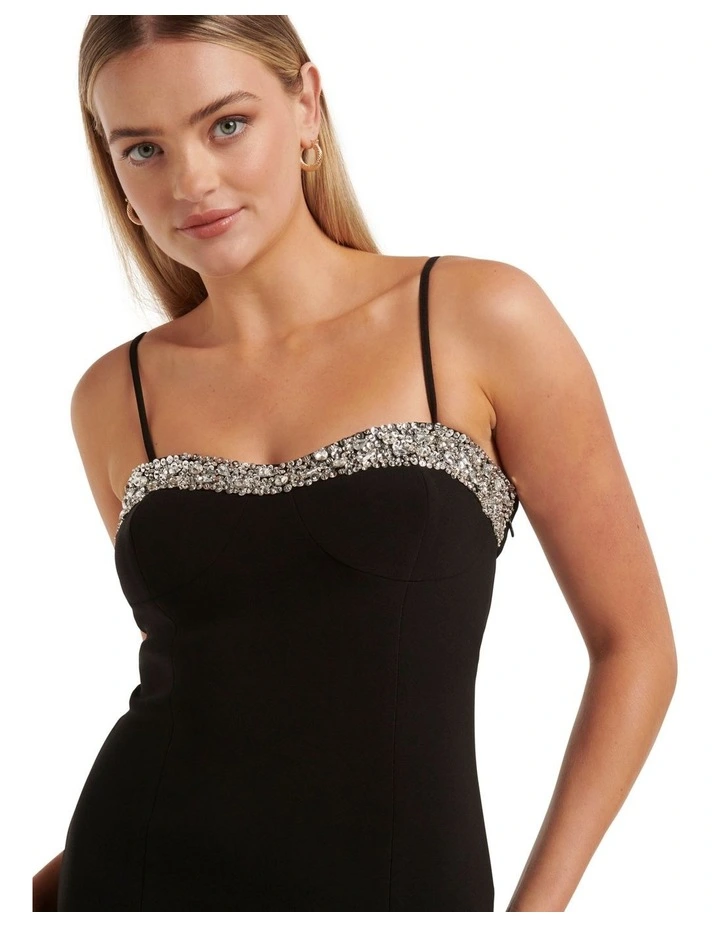 Forever New Ella Diamante Panel Corset Mini In Black 6 Forever New Ella Diamante Panel Corset Mini In Black - Image 4