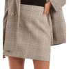 Forever New Scarlett Check Mini Skirt In Brown