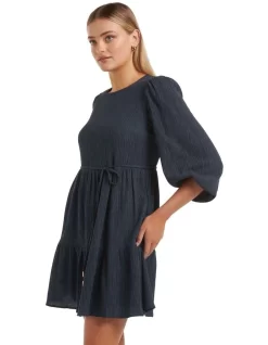 Forever New Marisa Textured Mini Dress In Navy -Women Summer Clothing Store 986711230 3 720x928