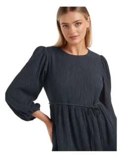 Forever New Marisa Textured Mini Dress In Navy -Women Summer Clothing Store 986711230 4 720x928