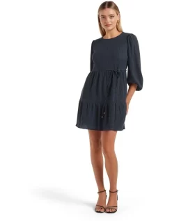 Forever New Marisa Textured Mini Dress In Navy -Women Summer Clothing Store 986711230 5 720x928