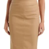 Forever New Carla Vegan Leather Midi Skirt In Brown