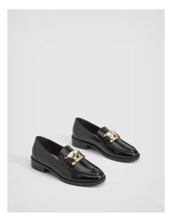 Embellished Penny Leather Loafer In Black -Women Summer Clothing Store 987607090 4 720x928
