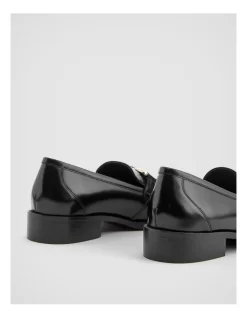 Embellished Penny Leather Loafer In Black -Women Summer Clothing Store 987607090 5 720x928