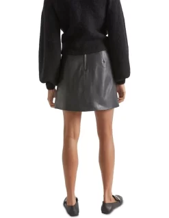 Leather A Line Mini Skirt In Black 7 Leather A Line Mini Skirt In Black -Women Summer Clothing Store 988424920 988408810 4 720x928