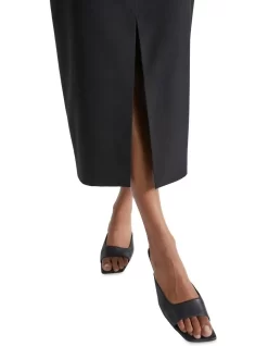 Wool Blend Split Front Skirt In Black 13 Wool Blend Split Front Skirt In Black -Women Summer Clothing Store 988425280 5 720x928