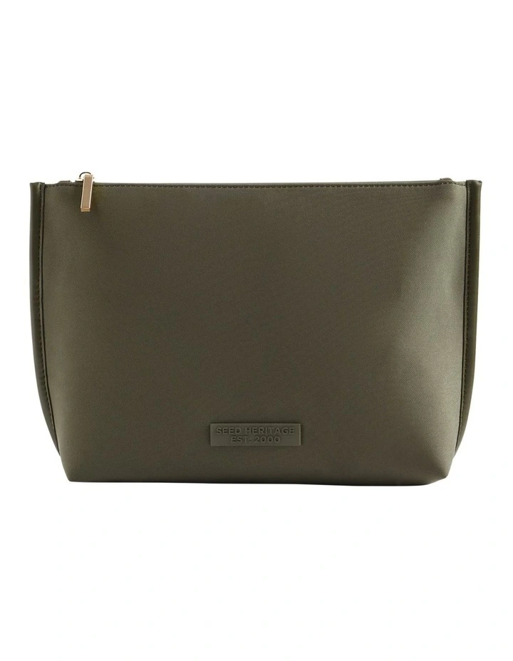 Heritage Logo Pouch In Dark Fern 3 Heritage Logo Pouch In Dark Fern