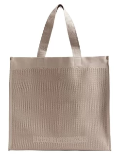Knitted Tote In Light Storm