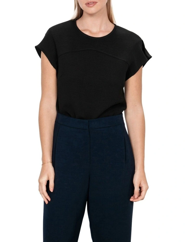 Double Weave Soft Top In Black 4 Double Weave Soft Top In Black - Image 3