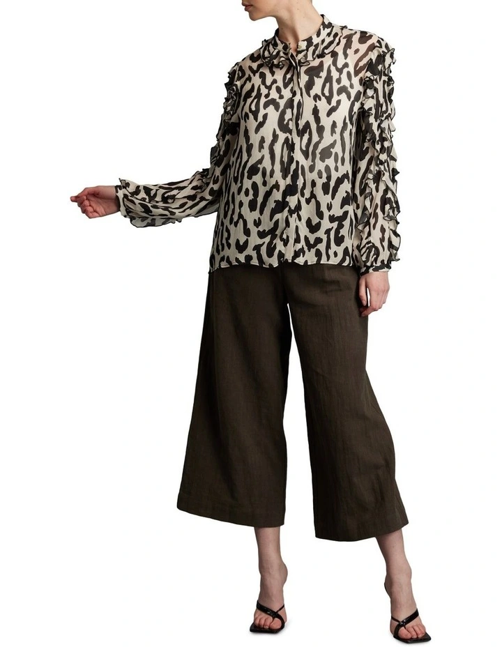 Dreaming Frill Sleeve Top In Cream Multi 7 Dreaming Frill Sleeve Top In Cream Multi - Image 5