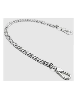 Link Chain Shoulder Bag Strap In Silver