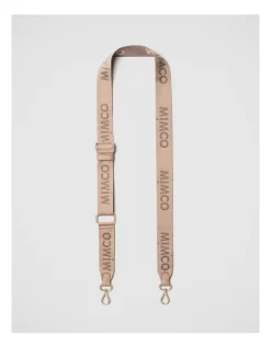 Webbing Bag Strap In Almond Light Gold