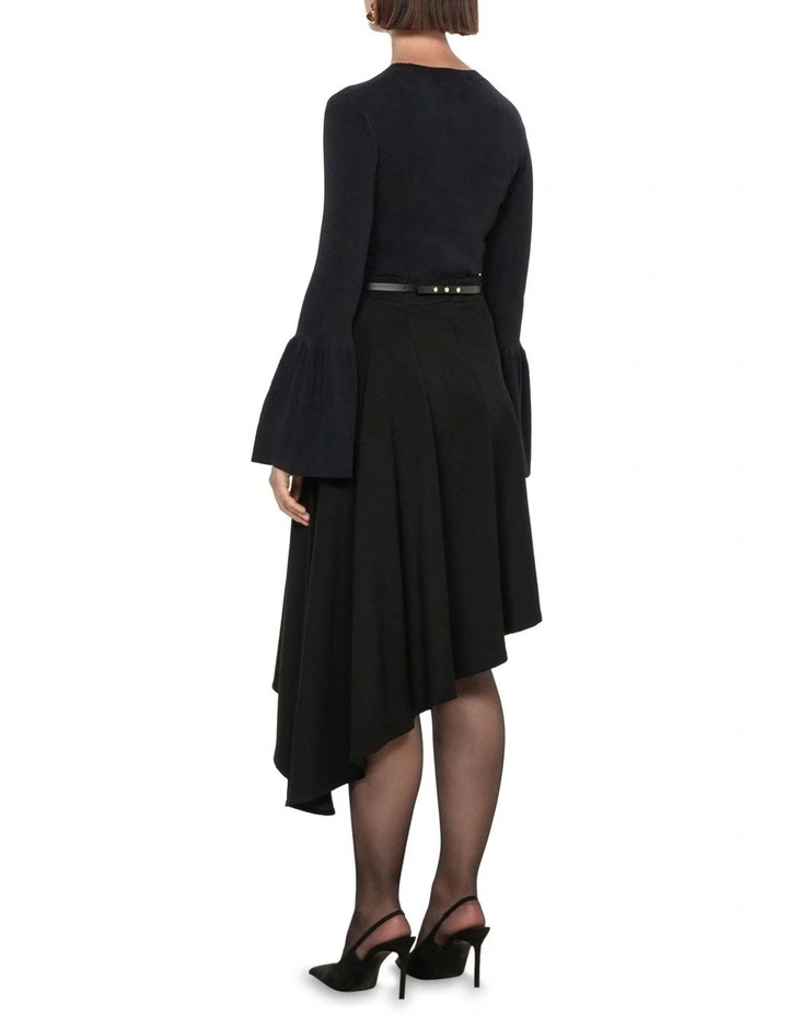 Grosgrain Weave Skirt In Black 4 Grosgrain Weave Skirt In Black - Image 2