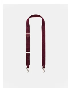 Webbing Bag Strap In Rich Berry
